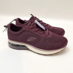 NEW Sketchers Rigby Air Sneakers Burgundy Wide Fit Memory Foam  Women's Size 7.5